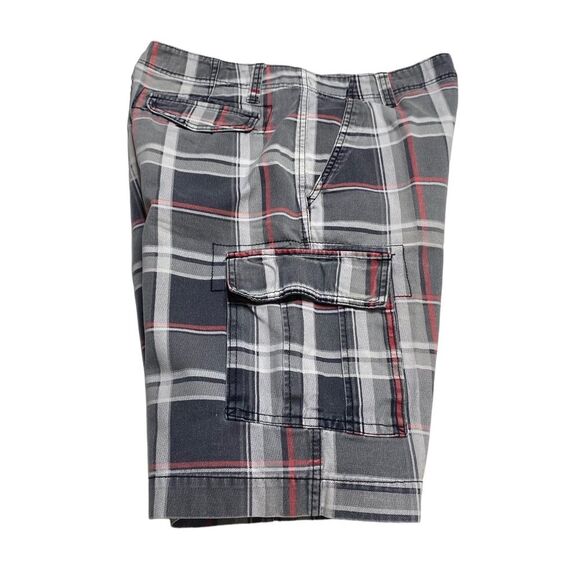 Iron Men’s Plaid Denim Cargo Shorts Sz 30 - Picture 6 of 14